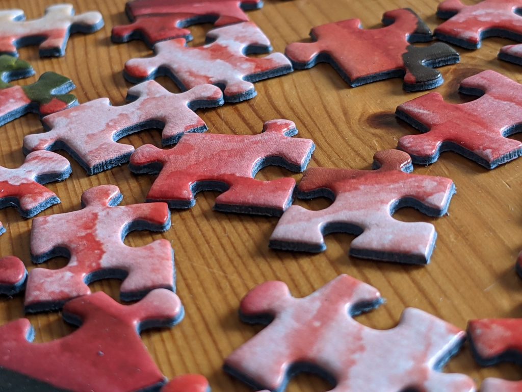Piros puzzledarabok, amelyek az Excel probléma megoldását jelképezik